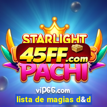 lista de magias d&d